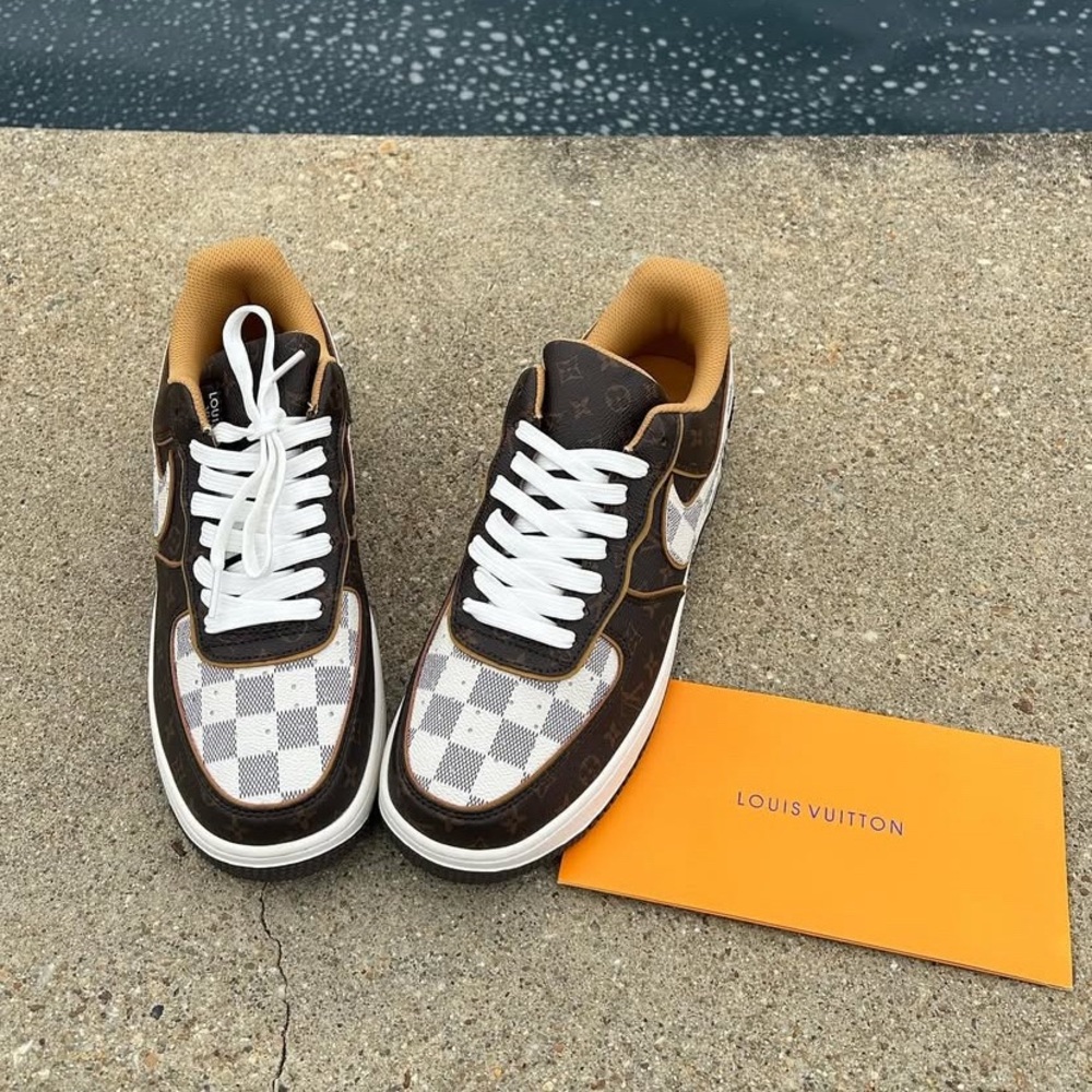 Louis Vuitton Men's Checkered Brown Sneakers